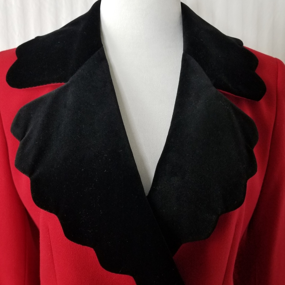 Sold Other Platform! Valentino Blazer Jacket NWT Lambs Wool Red Double Breasted - Picture 6 of 16